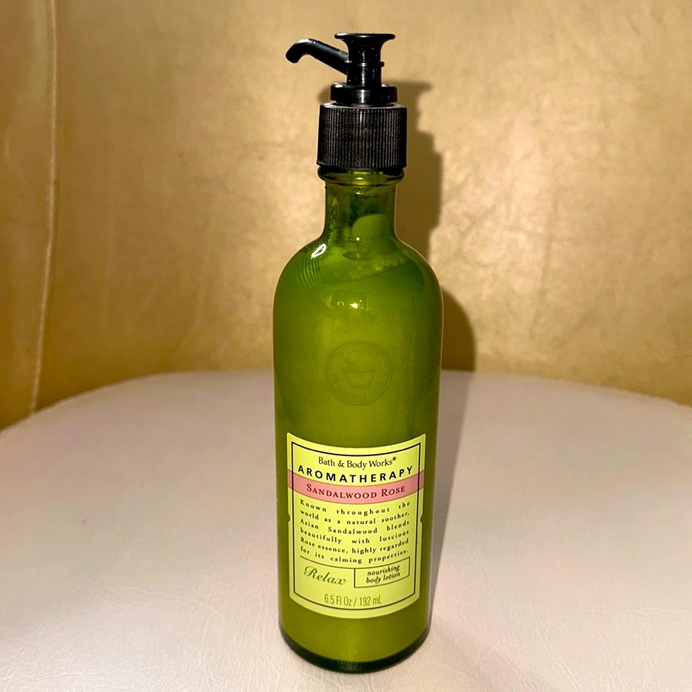 Aromatherapy relax sandalwood rose body lotion